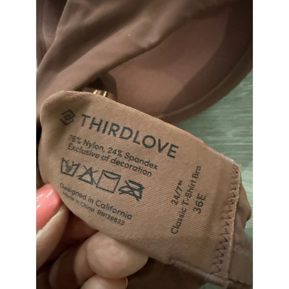 ThirdLove 24/7 Classic T-Shirt‎ Bra Mahogany Brown Underwire 36E Memory Foam Cup